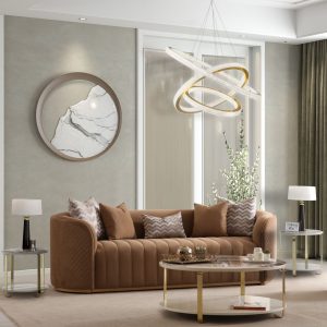 Ariana Sofa Caramel Gold