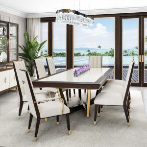 Belmont Place Mesa de comedor rectangular