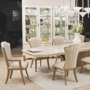 Fantosini Gold Mesa de comedor con pedestal